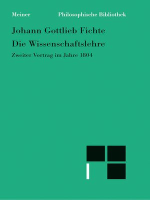 cover image of Die Wissenschaftslehre